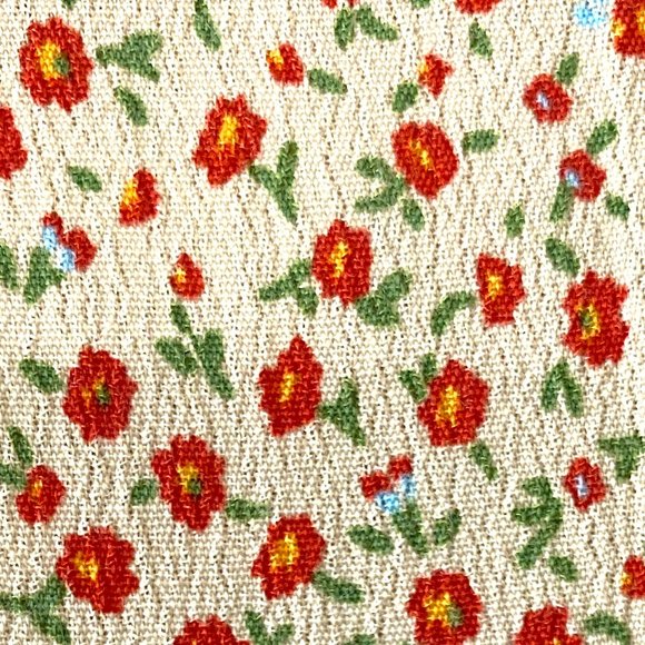 Brandy Melville Floral Blouse Drawstring Top Cropped Blouse Trendy Casual S M L - Picture 8 of 9